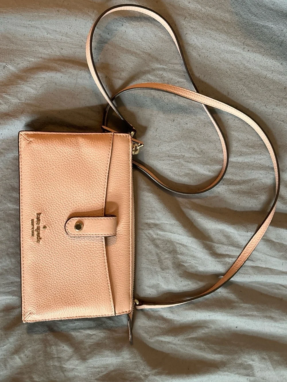 kate spade Blush Pink Pebbled Leather Crossbody Bag